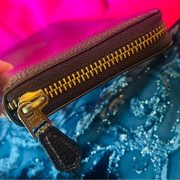 UNICORN COACH HOLOGRAM Accordion Zip Around Long Wallet Pocket Purple Green Teal - Picture 8 of 16